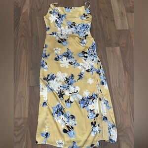 Vici Yellow and Blue Floral Dress
